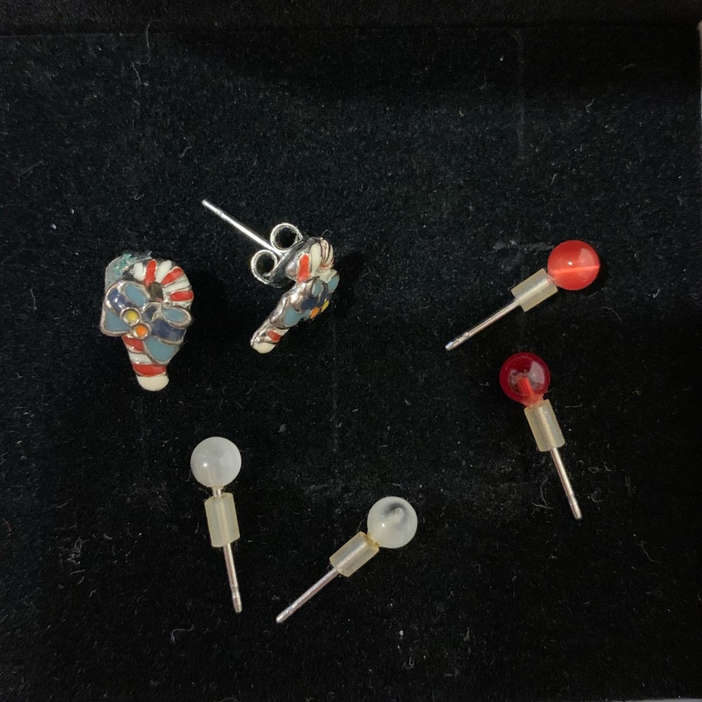 Stud Earrings (3 pairs)